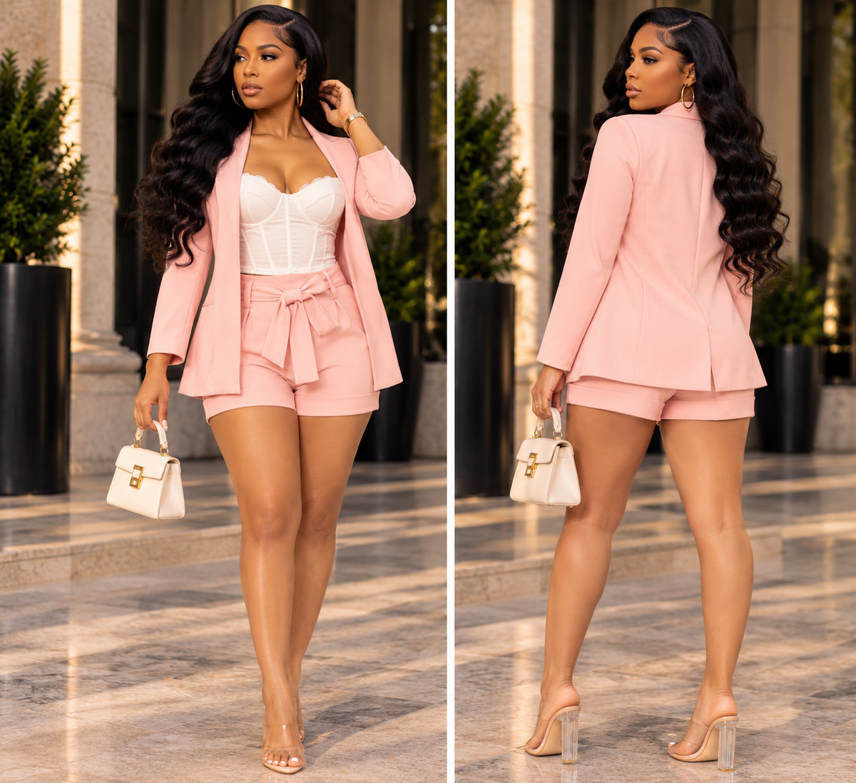 Pretty in Power Blazer Short Set